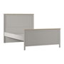 Hanah Home Cama Individual Gris y Roble
